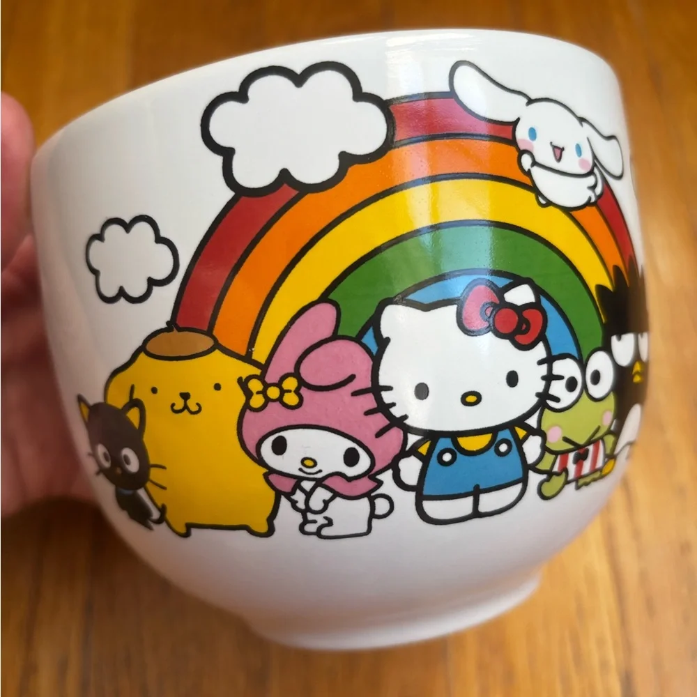Sanrio Hello Kitty Friends Rainbow Chopstick Ramen Bowl